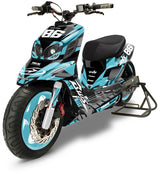 Kit déco MBK Booster RX BCD/Yamaha BW's RX BCD Frost Racing | autocollants moto | personnalisation 50cc | armysctv