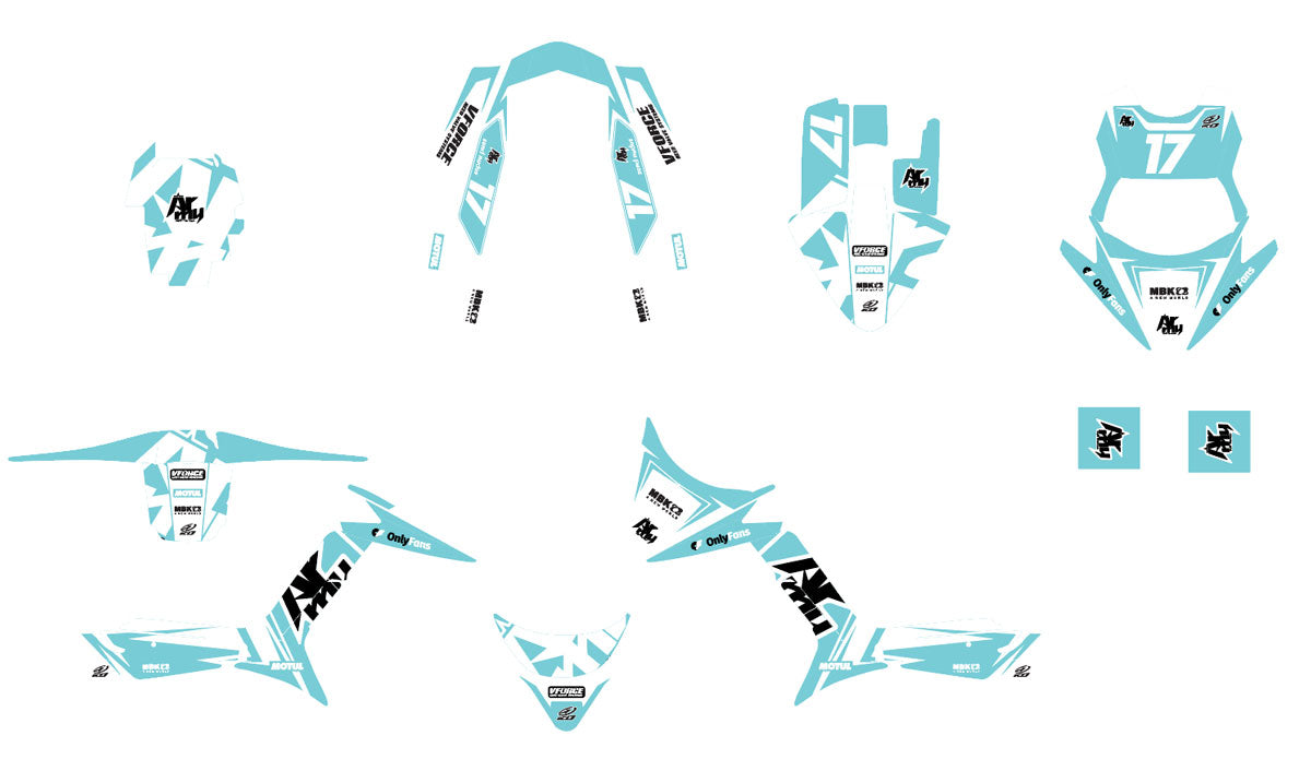 Kit déco MBK Booster RX BCD/Yamaha BW's RX BCD Army Fans | autocollants moto | personnalisation 50cc | armysctv