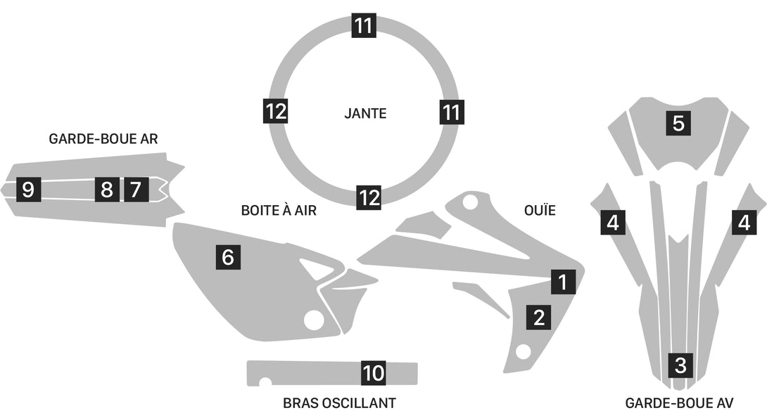 Kit déco 100% perso Beta RR 50 Motard 2011-2020