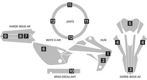 Kit déco 100% perso Derbi senda xtreme 2006-2010 | autocollants moto | personnalisation 50cc | armysctv