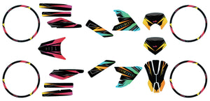 Kit déco Derbi Senda DRD Evo 50cc Eclipse | autocollants moto | personnalisation 50cc | armysctv