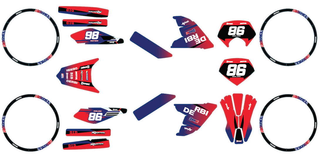 Kit déco 50cc Derbi Senda SM DRD Evo 2008-2010 Gradient