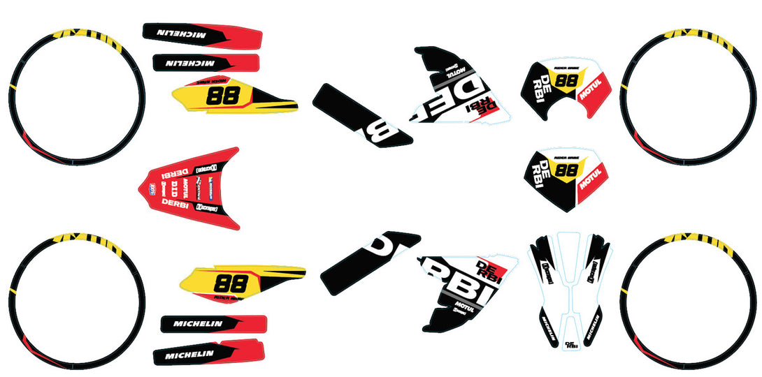 Kit déco 50cc Derbi Senda SM DRD Evo 2008-2010 Kainam