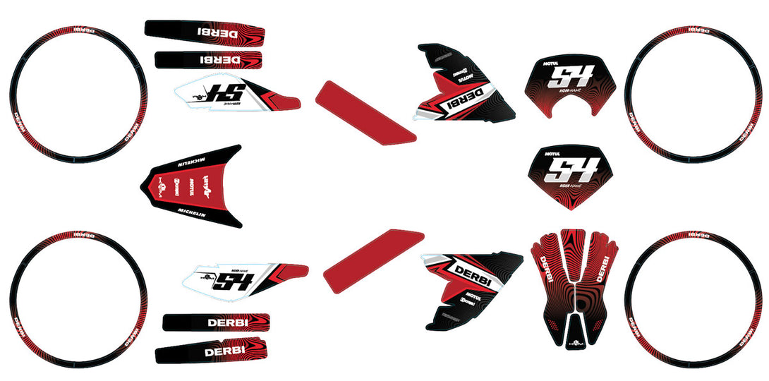 Kit déco 50cc Derbi Senda SM DRD Evo 2008-2010 Orion