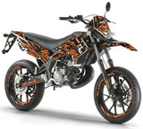 Kit déco Derbi Senda xtreme 50cc 2011-2017 Army Feather | autocollants moto | personnalisation 50cc | armysctv