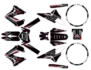 Kit déco 50cc Derbi Senda TNT Tuning Black Cat | autocollants moto | personnalisation 50cc | armysctv