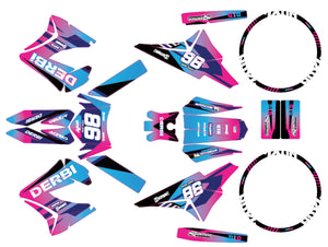 Kit déco 50cc Derbi Senda TNT Tuning Blast | autocollants moto | personnalisation 50cc | armysctv