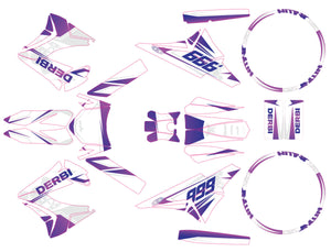 Kit déco 50cc Derbi Senda TNT Tuning Cold | autocollants moto | personnalisation 50cc | armysctv