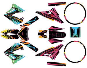 Kit déco 50cc Derbi Senda TNT Tuning Eclipse | autocollants moto | personnalisation 50cc | armysctv