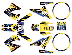 Kit déco 50cc Derbi Senda TNT Tuning Finder | autocollants moto | personnalisation 50cc | armysctv