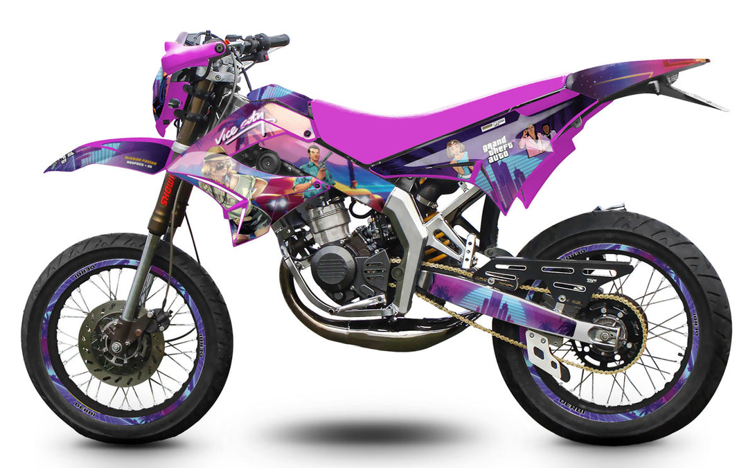 Kit déco 50cc Derbi Senda TNT Tuning Vice City