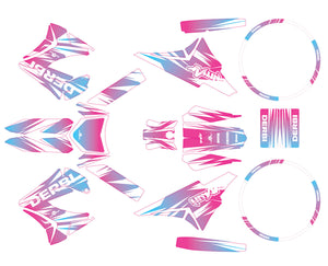 Kit déco 50cc Derbi Senda TNT Tuning X-Fast | autocollants moto | personnalisation 50cc | armysctv