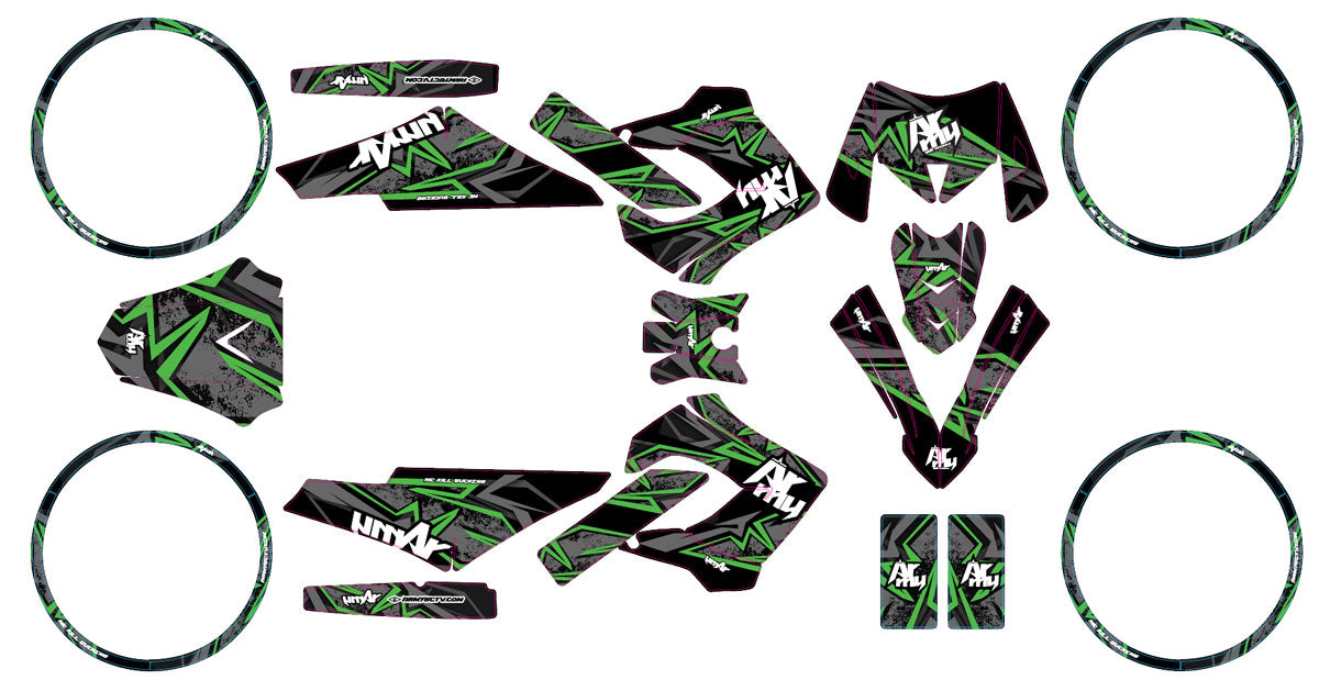Dekor kit 50cc Derbi Senda Victoria Bull 50cc 2003-2010 Redrum | Motorradaufkleber | Personalisierung 50cc | armysctv