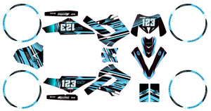 Kit déco Derbi Senda Victoria Bull 50cc 2003-2010 Dream | autocollants moto | personnalisation 50cc | armysctv