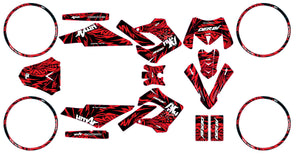 Kit déco Derbi Senda Victoria Bull 50cc 2003-2010 Feather | autocollants moto | personnalisation 50cc | armysctv