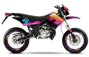 Kit déco 50cc Derbi Senda Victoria Bull 50cc 2003-2010 Miami | autocollants moto | personnalisation 50cc | armysctv