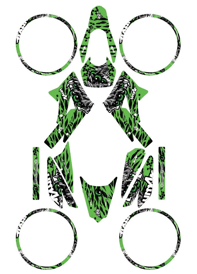 Derbi Senda Xtreme 50cc 2011-2017 Graphics kit Eyes | motorcycle stickers | 50cc customization | armysctv