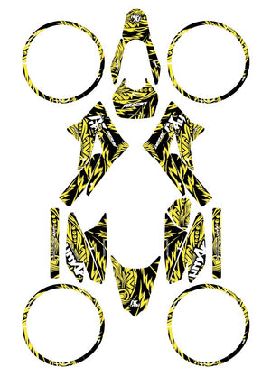 Kit déco Derbi Senda xtreme 50cc 2011-2017 Army Feather | autocollants moto | personnalisation 50cc | armysctv