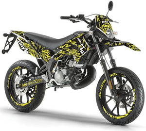 Kit déco Derbi Senda xtreme 50cc 2011-2017 Army Feather | autocollants moto | personnalisation 50cc | armysctv
