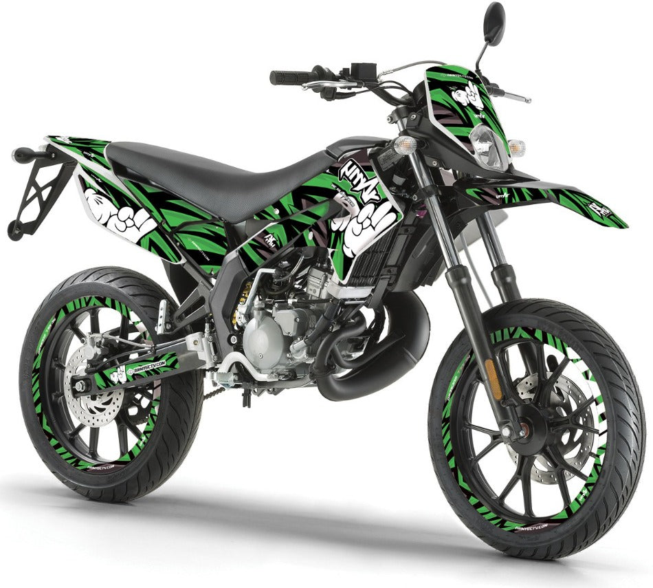 Derbi Senda Xtreme 50cc 2011-2017 Army Finger Graphics Kit | motorcycle stickers | 50cc customization | armysctv
