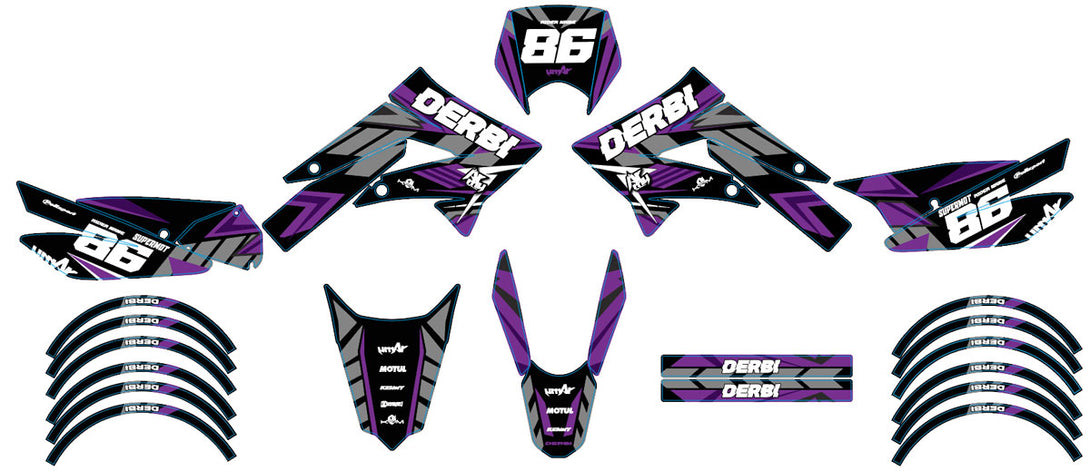 Kit déco 50cc Derbi Senda xtreme 2011-2017 Frost Racing