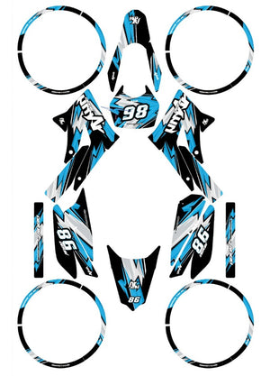 Kit déco Derbi Senda xtreme 50cc 2011-2017 Army Racing | autocollants moto | personnalisation 50cc | armysctv