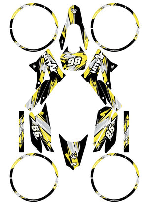 Kit déco Derbi Senda xtreme 50cc 2011-2017 Army Racing | autocollants moto | personnalisation 50cc | armysctv