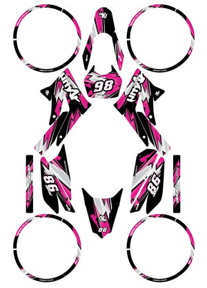 Kit déco Derbi Senda xtreme 50cc 2011-2017 Army Racing | autocollants moto | personnalisation 50cc | armysctv