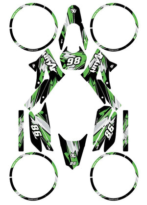 Kit déco Derbi Senda xtreme 50cc 2011-2017 Army Racing | autocollants moto | personnalisation 50cc | armysctv