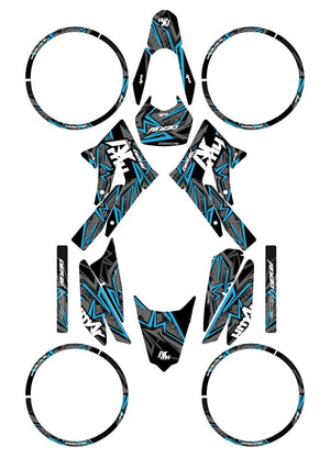 Kit déco Derbi Senda xtreme 50cc 2011-2017 Army Redrum | autocollants moto | personnalisation 50cc | armysctv