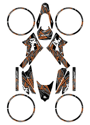 Kit déco Derbi Senda xtreme 50cc 2011-2017 Army Redrum | autocollants moto | personnalisation 50cc | armysctv