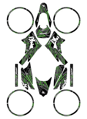 Kit déco Derbi Senda xtreme 50cc 2011-2017 Army Redrum | autocollants moto | personnalisation 50cc | armysctv