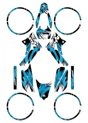 Kit déco Derbi Senda xtreme 50cc 2011-2017 Army Runz | autocollants moto | personnalisation 50cc | armysctv