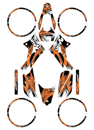 Kit déco Derbi Senda xtreme 50cc 2011-2017 Army Runz | autocollants moto | personnalisation 50cc | armysctv