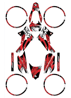 Kit déco Derbi Senda xtreme 50cc 2011-2017 Army Runz | autocollants moto | personnalisation 50cc | armysctv