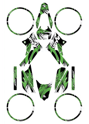 Kit déco Derbi Senda xtreme 50cc 2011-2017 Army Runz | autocollants moto | personnalisation 50cc | armysctv