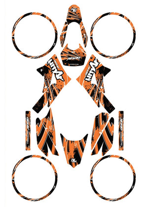 Kit déco Derbi Senda xtreme 50cc 2011-2017 Army Velocity | autocollants moto | personnalisation 50cc | armysctv