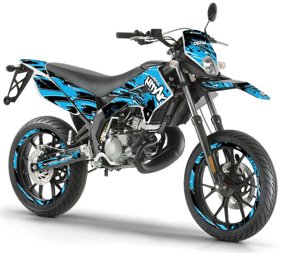 kit deco derbi senda xtreme bleu et noir