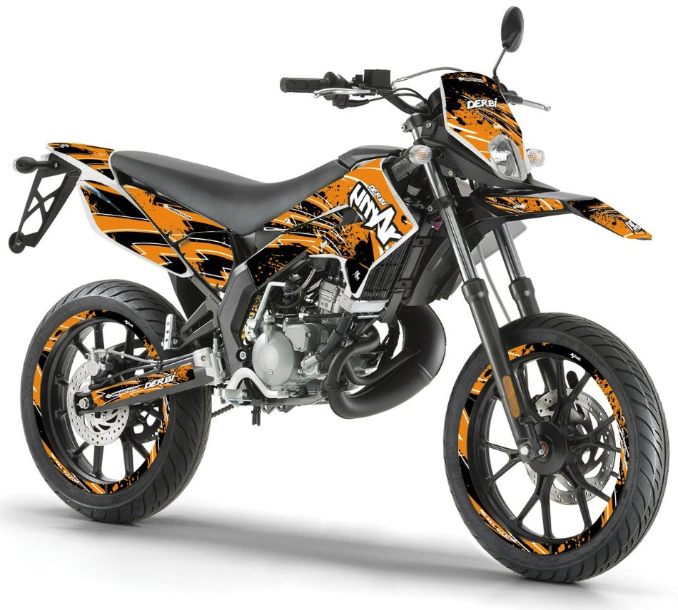 kit deco derbi senda xtreme orange et noir