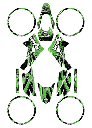 Kit déco Derbi Senda xtreme 50cc 2011-2017 Army Velocity | autocollants moto | personnalisation 50cc | armysctv