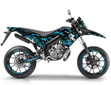 Kit déco Derbi Senda xtreme 50cc 2018-2025 Army Feather | autocollants moto | personnalisation 50cc | armysctv