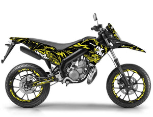 Kit déco Derbi Senda xtreme 50cc 2018-2025 Army Feather | autocollants moto | personnalisation 50cc | armysctv