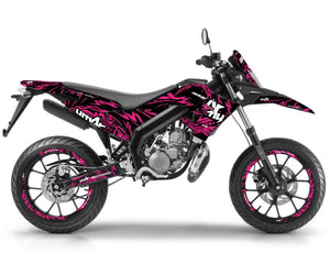 Kit déco Derbi Senda xtreme 50cc 2018-2025 Army Feather | autocollants moto | personnalisation 50cc | armysctv