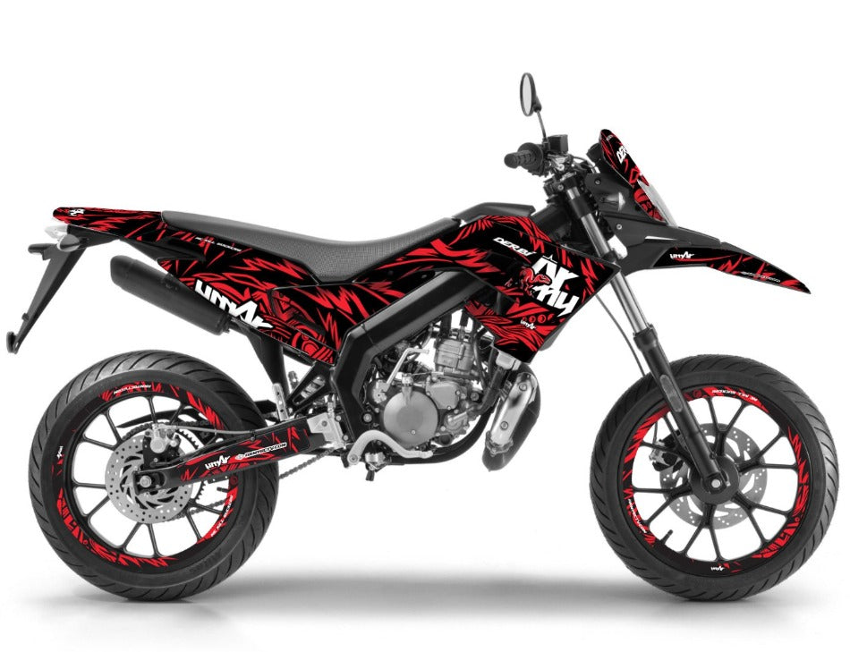 Dekor kit Derbi Senda xtreme 50cc 2018-2025 Armee Feder | Motorradaufkleber | Personalisierung 50cc | armysctv