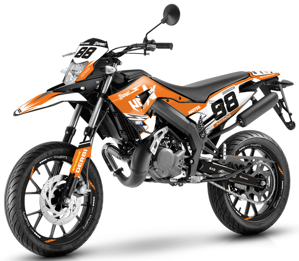 Dekor kit Derbi Senda x-treme 50cc 2018-2025 Armee Vermächtnis v.2 | Motorradaufkleber | Personalisierung 50cc | armysctv