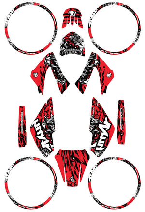 Kit déco Derbi Senda xtreme 50cc 2006-2010 Army Eyes | autocollants moto | personnalisation 50cc | armysctv