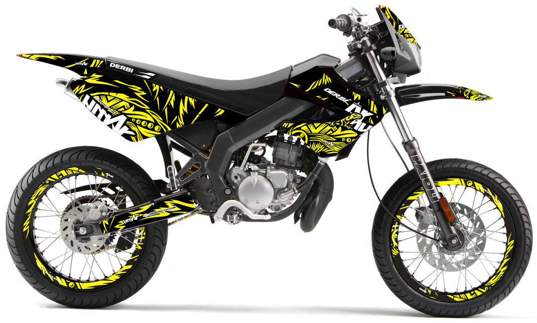 Kit déco Derbi Senda xtreme 50cc 2006-2010 Army Feather | autocollants moto | personnalisation 50cc | armysctv