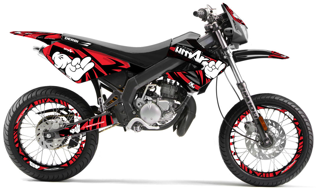 Kit déco Derbi Senda xtreme 50cc 2006-2010 Army Finger | autocollants moto | personnalisation 50cc | armysctv