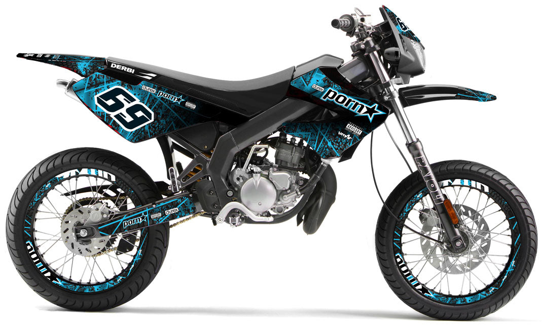 Kit déco Derbi Senda xtreme 50cc 2006-2010 Pstar | autocollants moto | personnalisation 50cc | armysctv