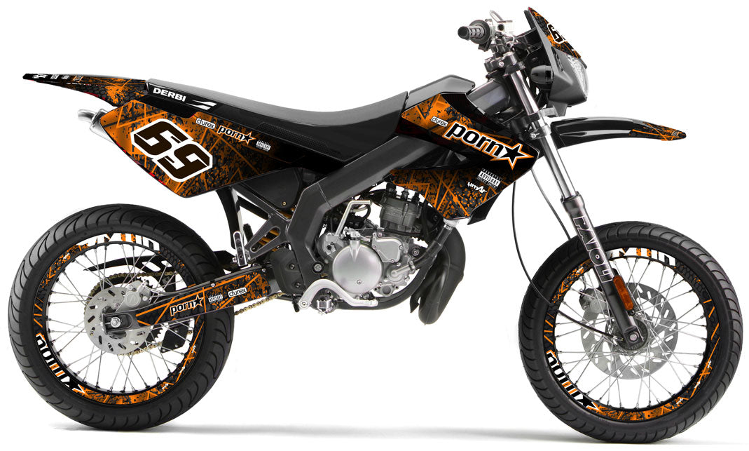 Kit déco Derbi Senda xtreme 50cc 2006-2010 Pstar | autocollants moto | personnalisation 50cc | armysctv
